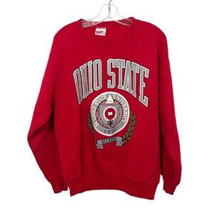 Vintage Ohio State Logo Crewneck Sweatshirt 90s Collegiate SPA Made in USA LARGE